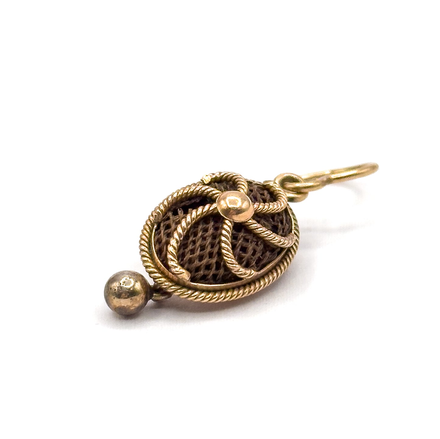 Victorian Woven Hair Work Sentimental Earrings