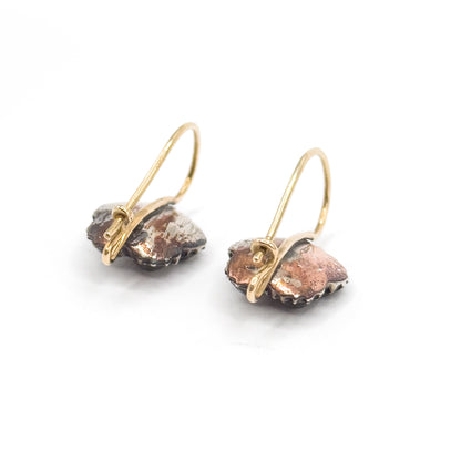 Georgian Paste Flower Conversion Earrings in Silver
