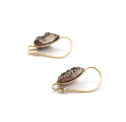 Georgian Paste Flower Conversion Earrings in Silver