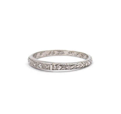 Edwardian Diamond Eternity Band in 18K White Gold