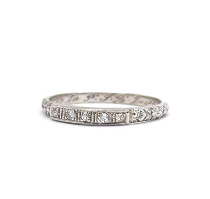 Edwardian Diamond Eternity Band in 18K White Gold