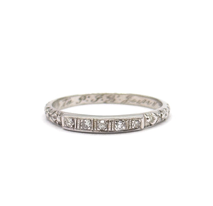 Edwardian Diamond Eternity Band in 18K White Gold