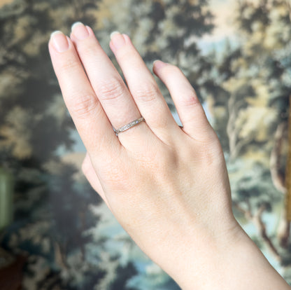 Edwardian Diamond Eternity Band in 18K White Gold