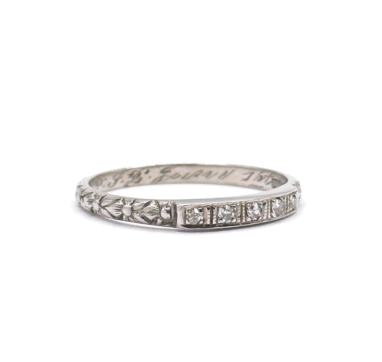 Edwardian Diamond Eternity Band in 18K White Gold