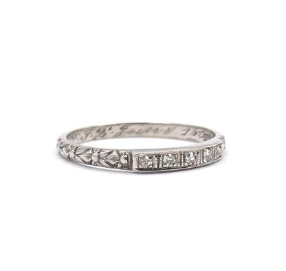 Edwardian Diamond Eternity Band in 18K White Gold