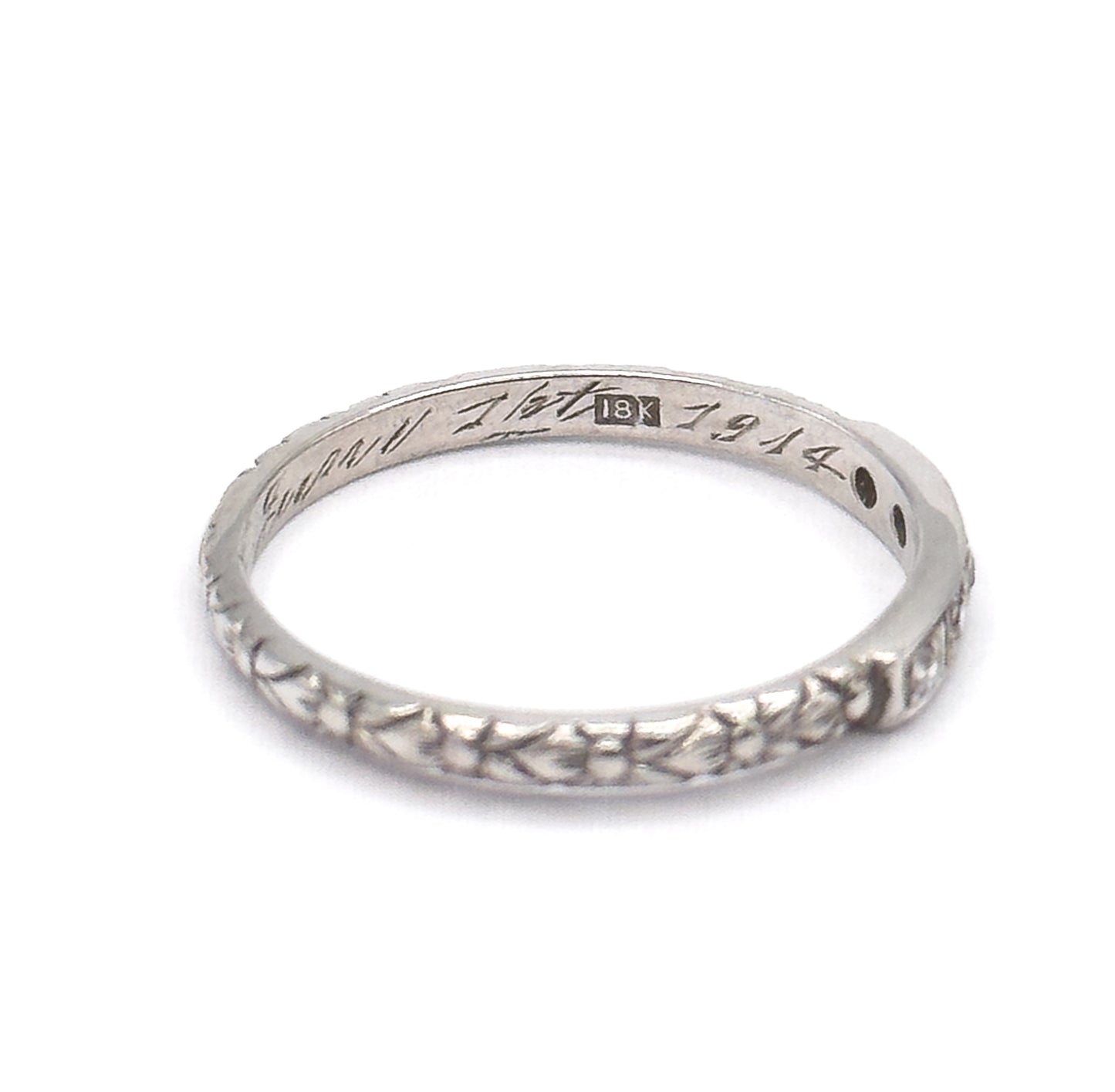 Edwardian Diamond Eternity Band in 18K White Gold