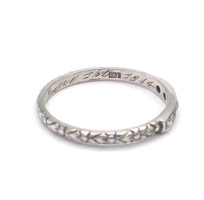 Edwardian Diamond Eternity Band in 18K White Gold