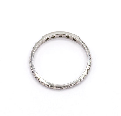 Edwardian Diamond Eternity Band in 18K White Gold