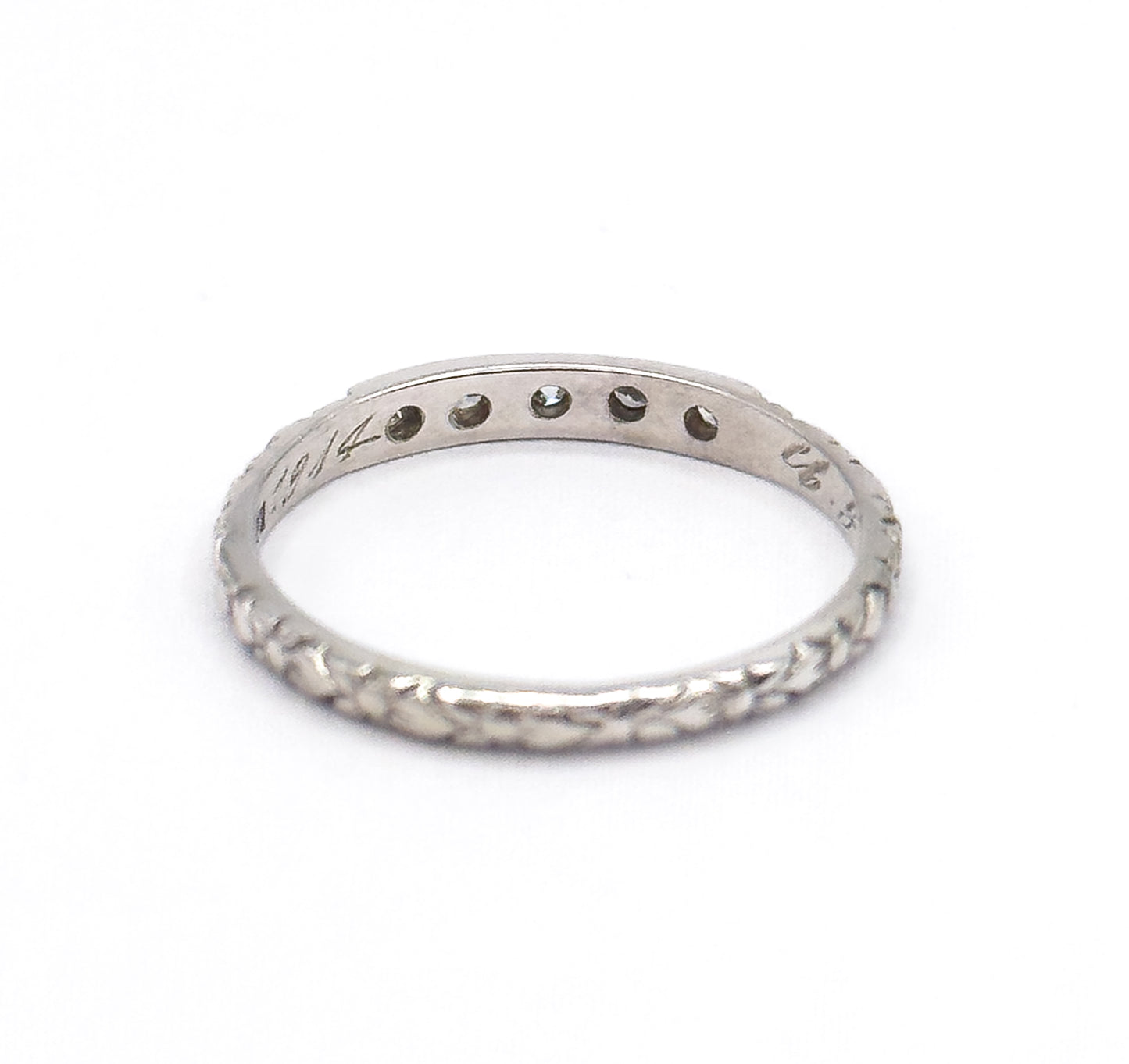 Edwardian Diamond Eternity Band in 18K White Gold