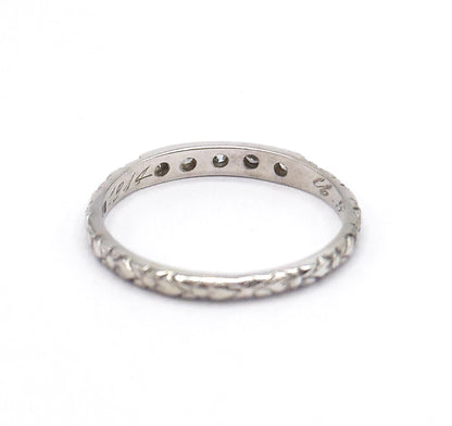 Edwardian Diamond Eternity Band in 18K White Gold