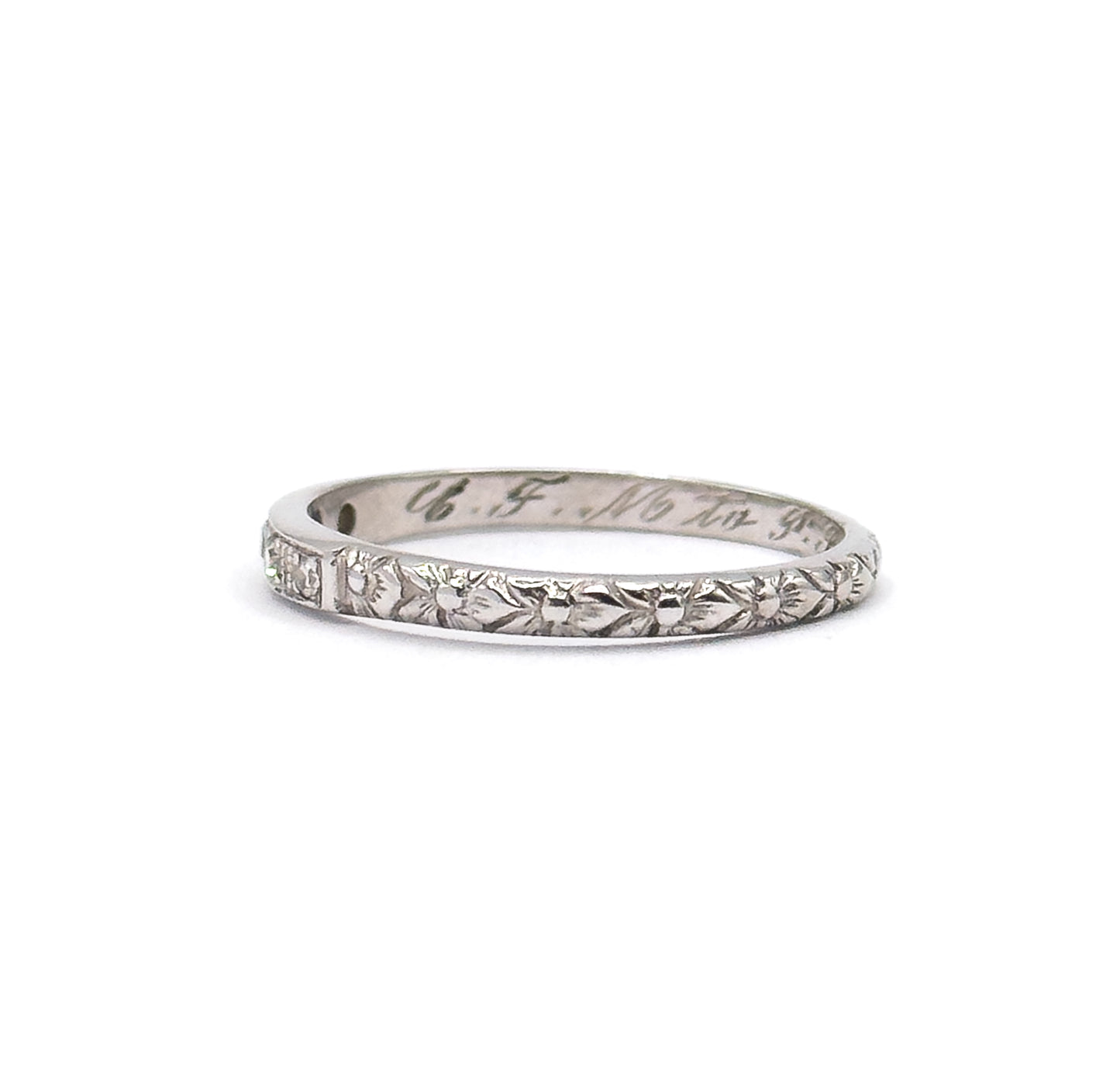 Edwardian Diamond Eternity Band in 18K White Gold