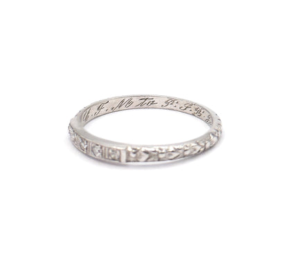Edwardian Diamond Eternity Band in 18K White Gold