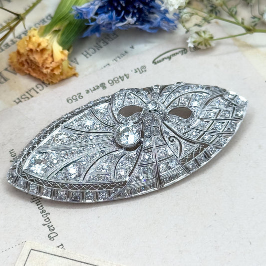 Antique Diamond Art Deco Brooch