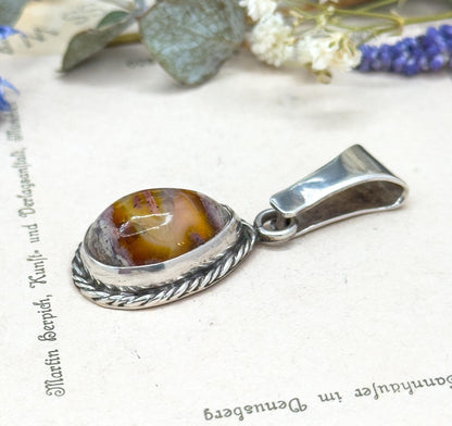 Sterling Silver Mexican Fire Opal in Matrix Pendant – JJ Hawkes