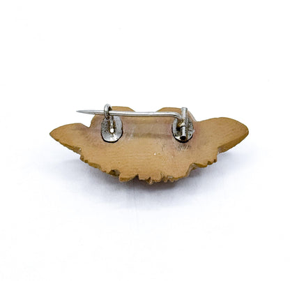 Victorian Lava Cameo Brooch: Winged Cherubs, Grand Tour Souvenir