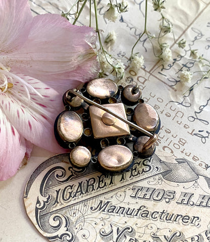 Antique mourning jewelry, Victorian Crepe stone mourning brooch, crepestone black brooch, vintage mourning, gift for goth girlfriend, 1800s