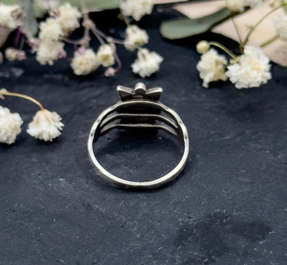 Vintage Native Turquoise and Silver Ring Turquoise Pinky Ring