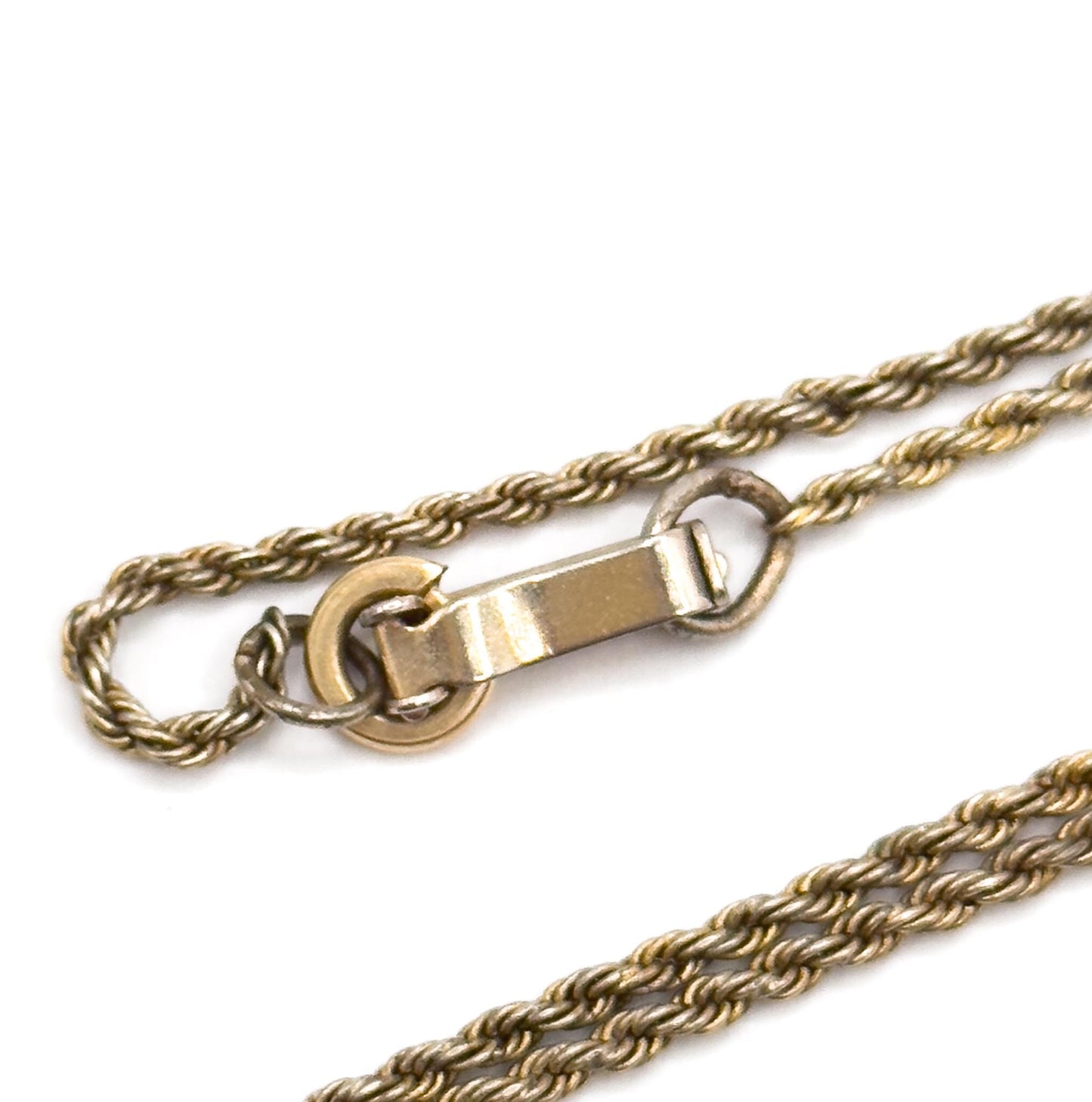 Antique Victorian Gold Filled Long Guard Chain with Opal Pearl Slider (AS IS)