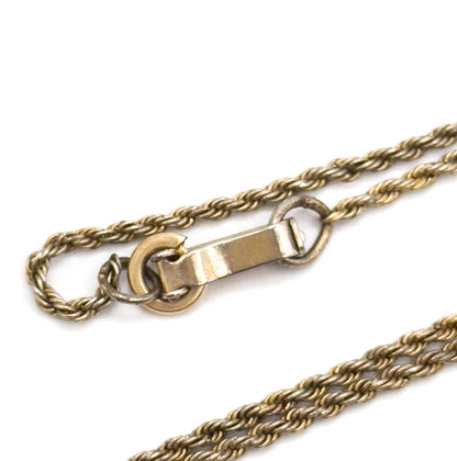 Antique Victorian Gold Filled Long Guard Chain with Opal Pearl Slider (AS IS)