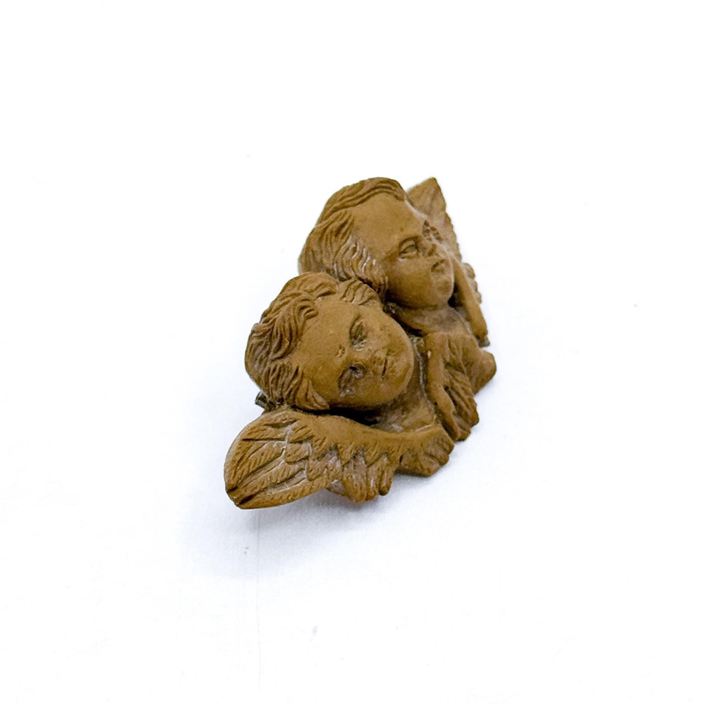 Victorian Lava Cameo Brooch: Winged Cherubs, Grand Tour Souvenir