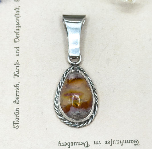 Sterling Silver Mexican Fire Opal in Matrix Pendant – JJ Hawkes