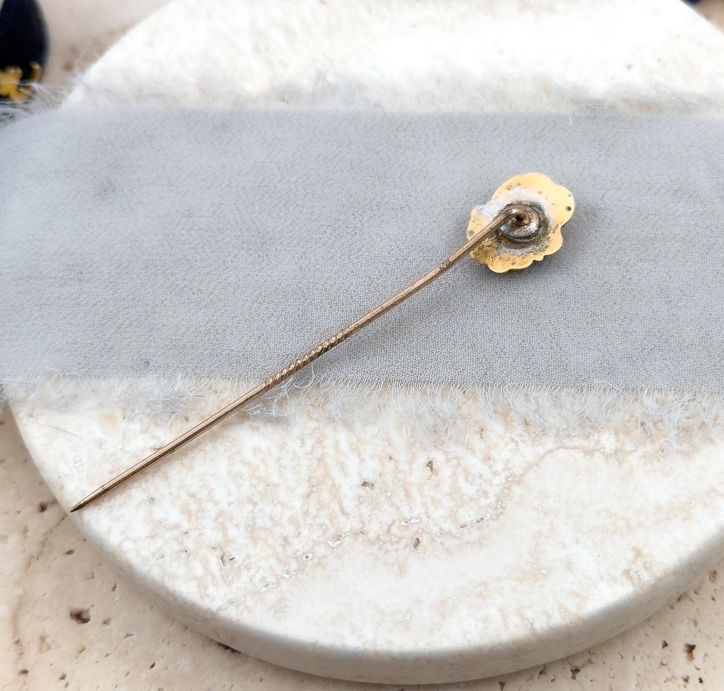 Art Nouveau Stick Pin Lady in Hat Edwardian Gibson Girl Pin