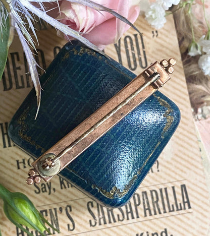 Antique Victorian Pyrite bar brooch Gold rush gold druzy brooch  marcasite c clasp brooch fichu lace pin very cool Victorian 221 Druzy