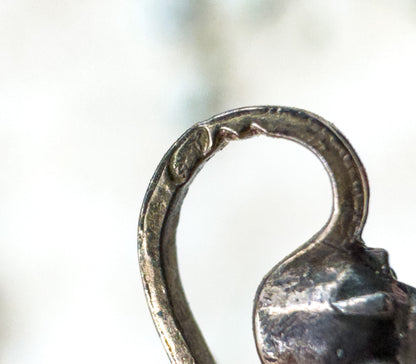 Georgian Giardinetti Pendant with Rose Cut Diamonds on Bristol Blue Glass Bague au Firmament