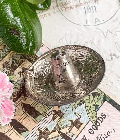 Vintage Silver Sombrero Hat Brooch image 2