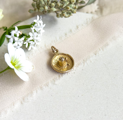 Tiny 10K Gold Sombrero Charm Mexican Gold Sombrero hat Pendant