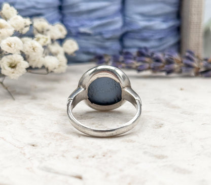 Vintage Wedgewood Ring in Sterling Silver with Cupid Camoe