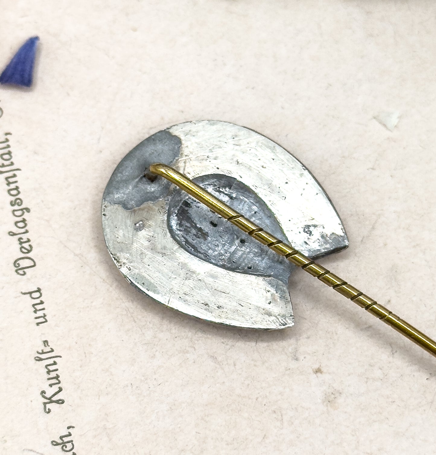 Antique Novelty Jumbo Horse Shoe Stick Pin in Base Metal