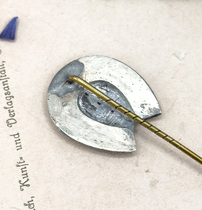 Antique Novelty Jumbo Horse Shoe Stick Pin in Base Metal