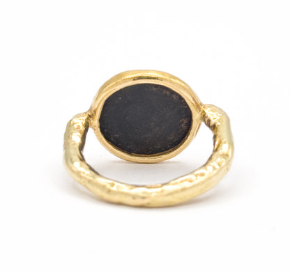 Ancient Roman Coin Ring in Contemporary Mounting in 18K Gold