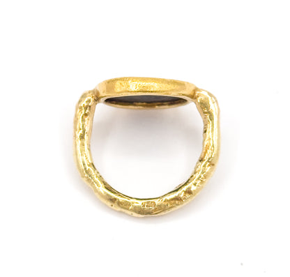Ancient Roman Coin Ring in Contemporary Mounting in 18K Gold