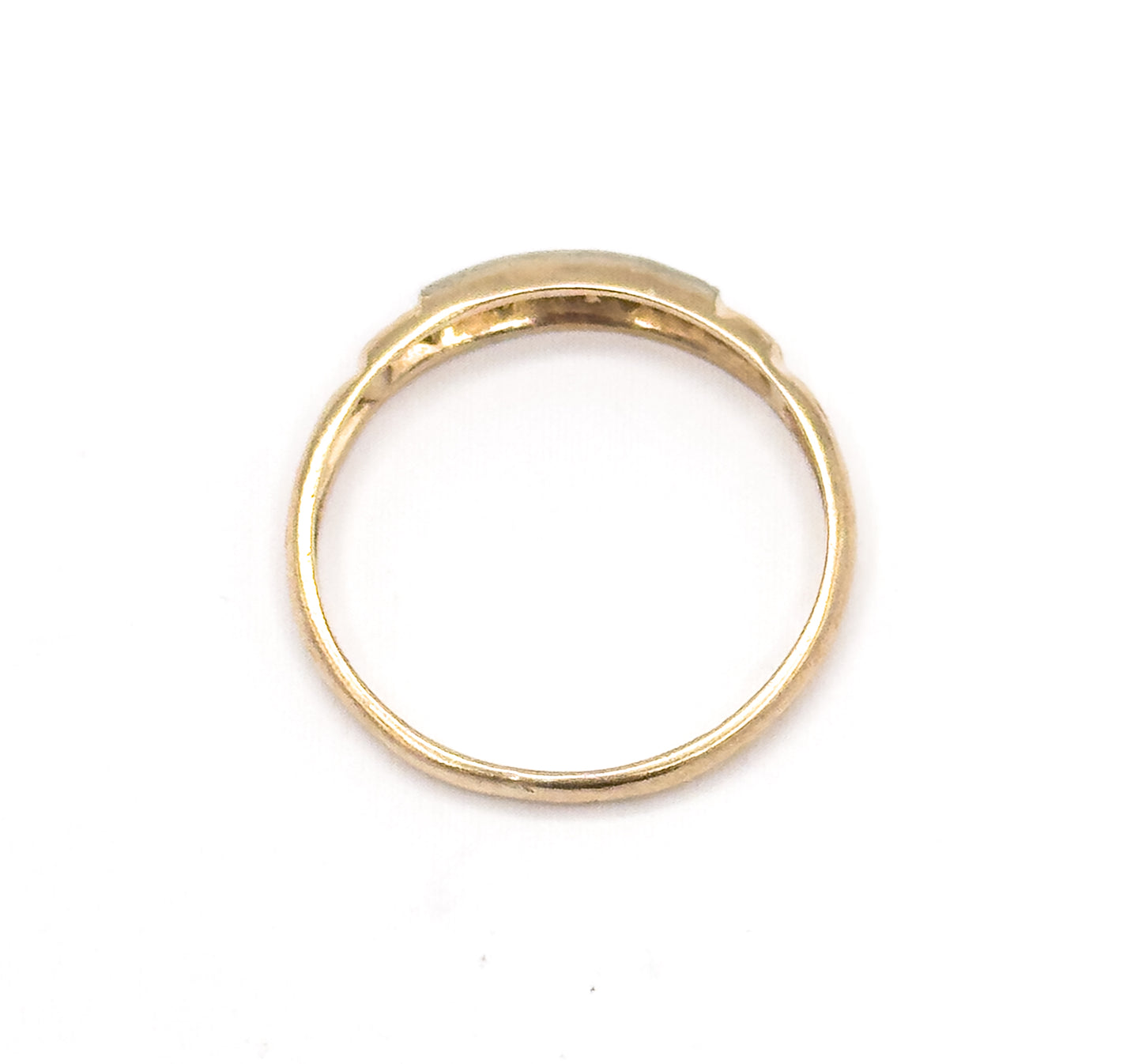Dainty Vintage Diamond Stacking Band Two Tone Gold