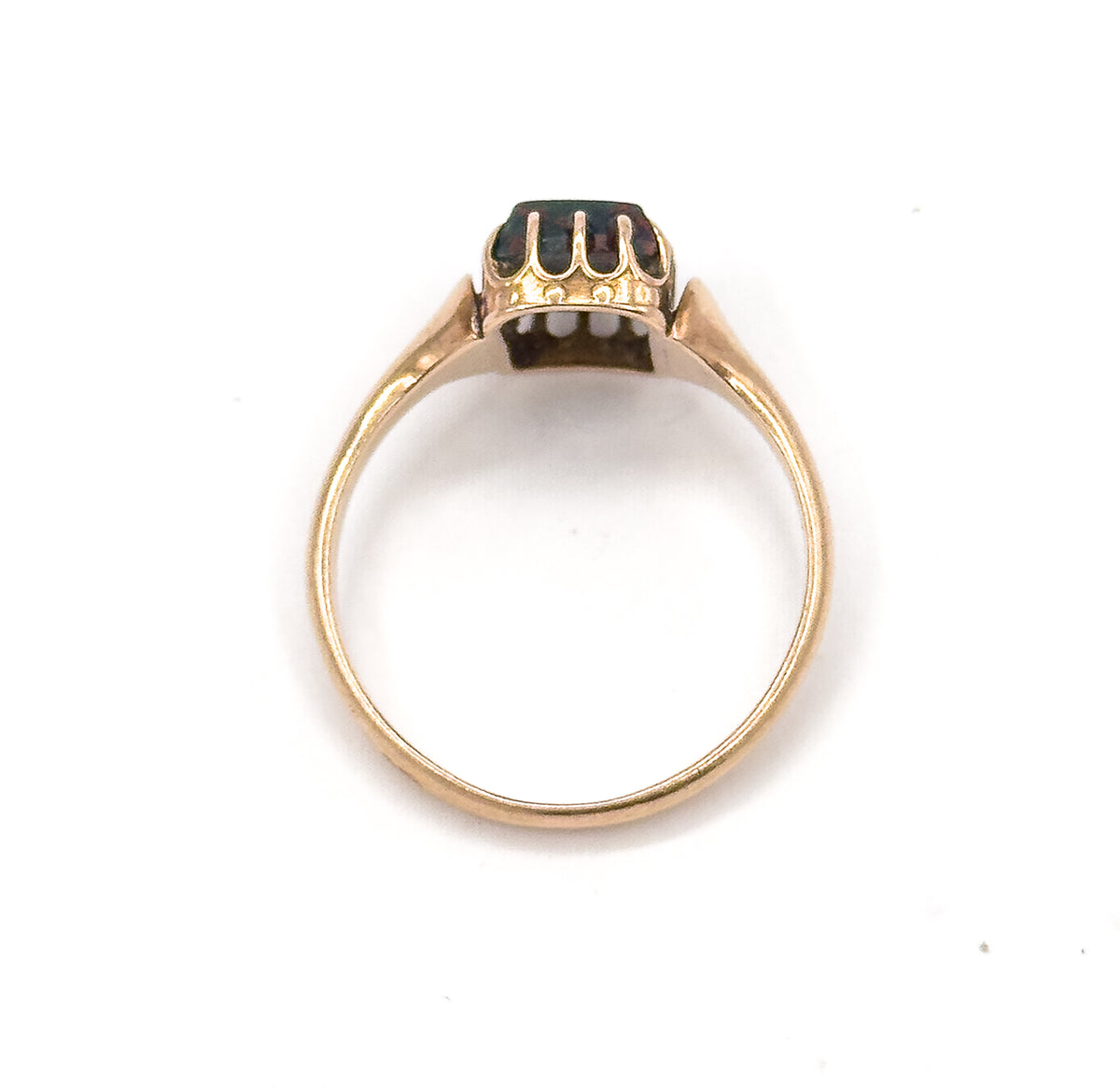 Victorian Bloodstone Ring in 10K Yellow Gold "Mildred"