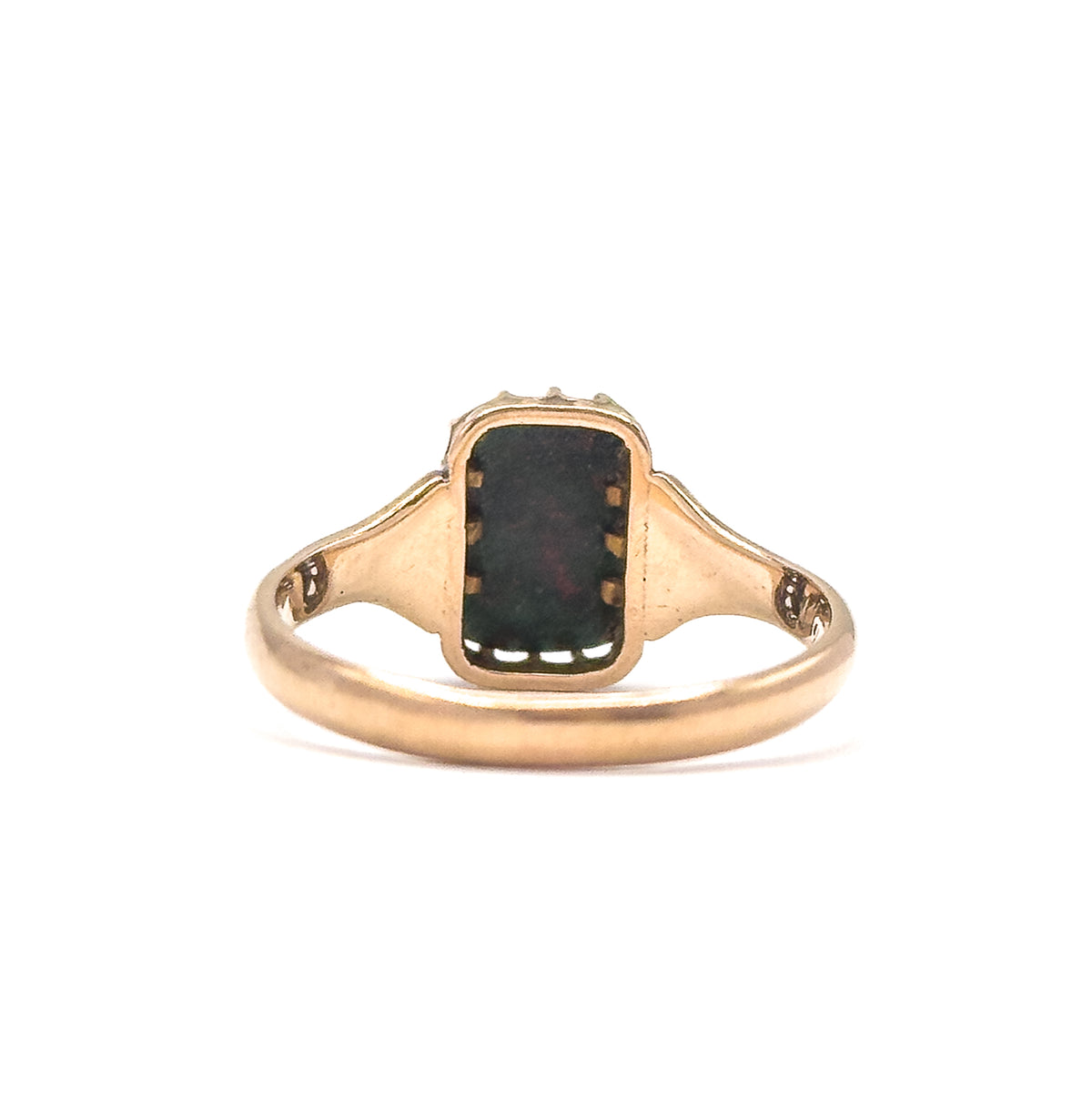 Victorian Bloodstone Ring in 10K Yellow Gold "Mildred"