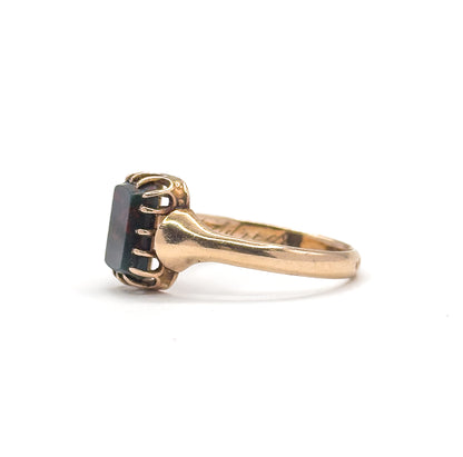 Victorian Bloodstone Ring in 10K Yellow Gold "Mildred"