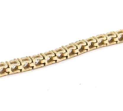 Vintage Glass Gem Tennis Bracelet in 14K Gold