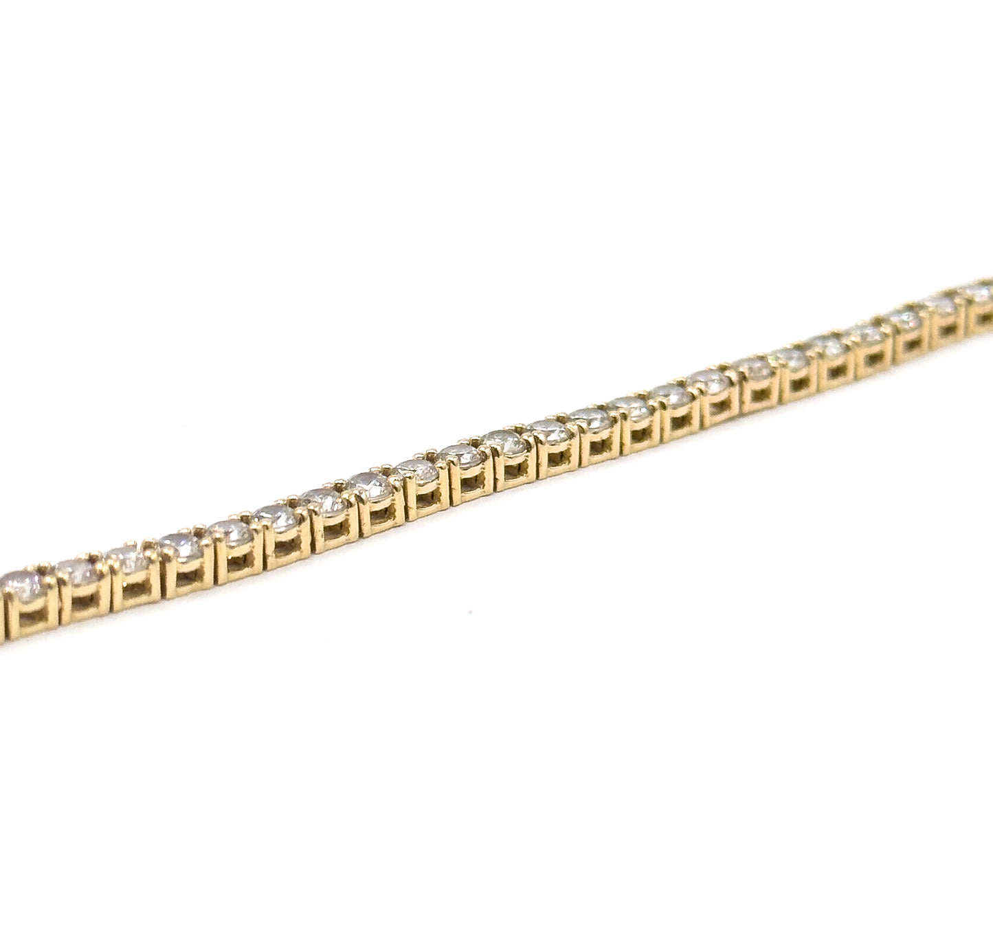 Vintage Glass Gem Tennis Bracelet in 14K Gold