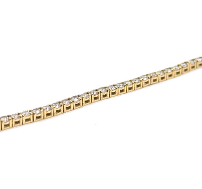 Vintage Glass Gem Tennis Bracelet in 14K Gold