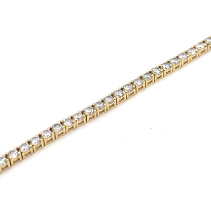 Vintage Glass Gem Tennis Bracelet in 14K Gold