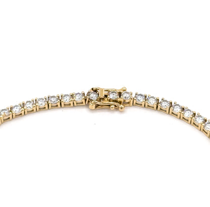 Vintage Glass Gem Tennis Bracelet in 14K Gold
