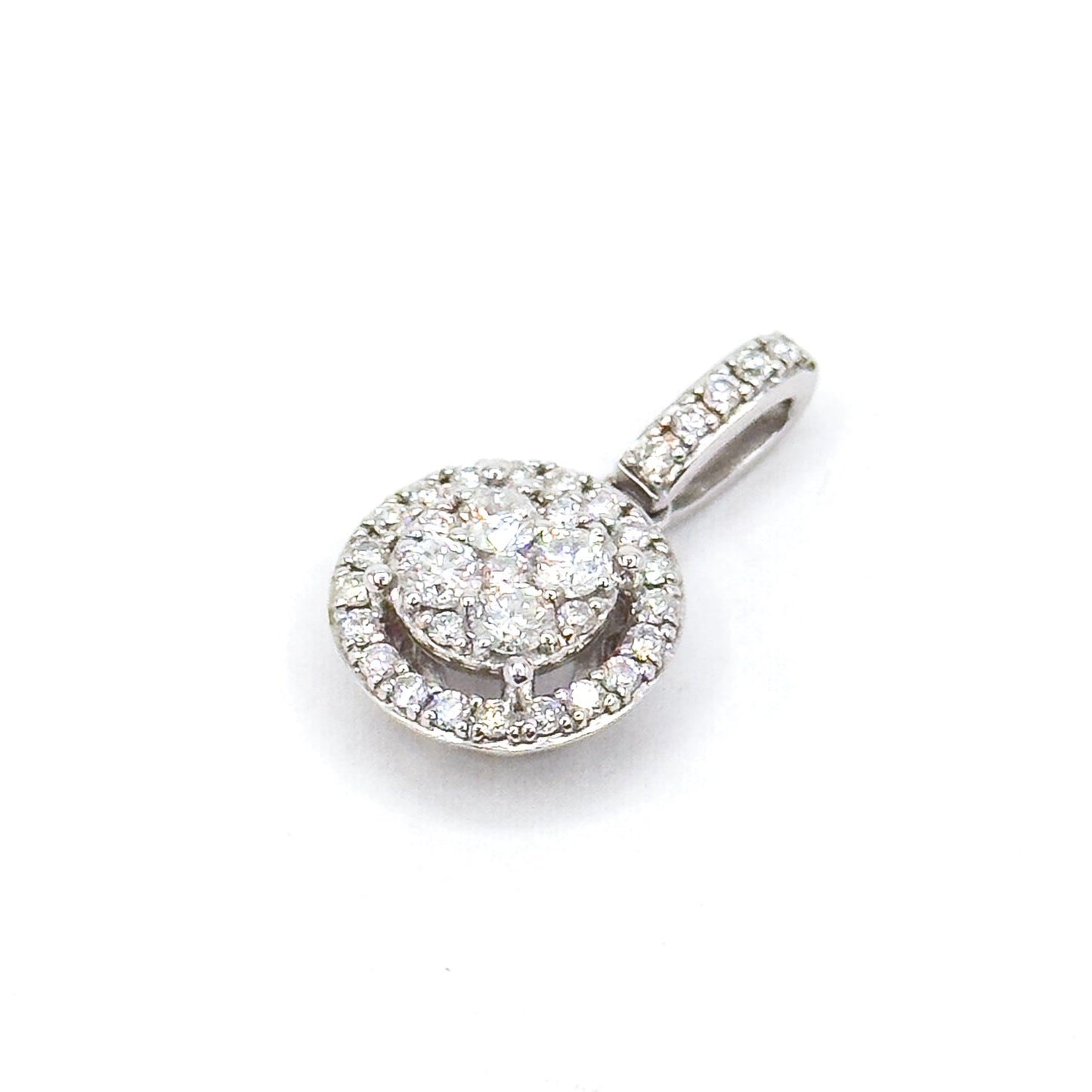 Diamond pendant on a white background