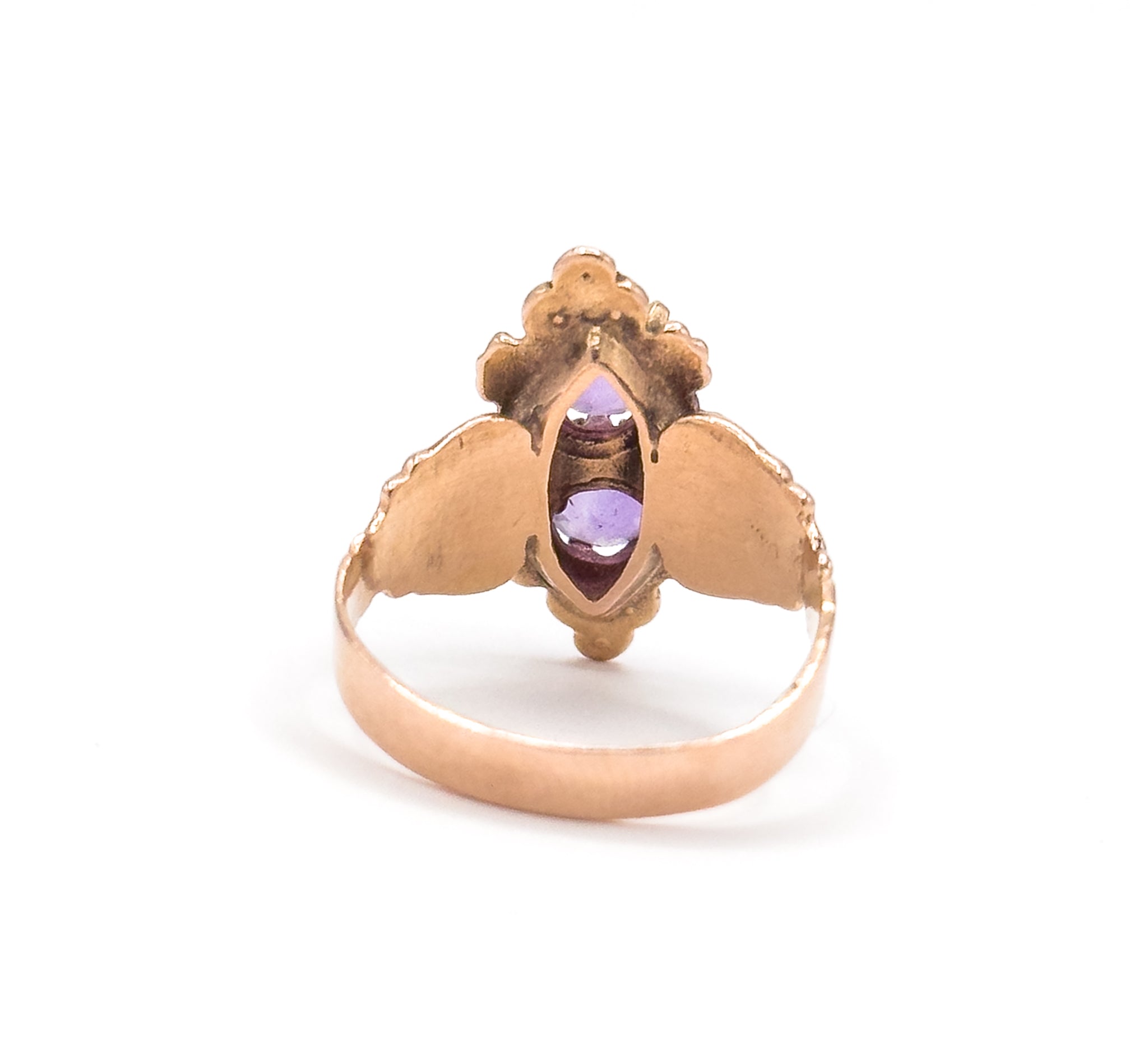 Victorian Amethyst & Seed Pearl in 14K Rose Gold – Opaline Estate