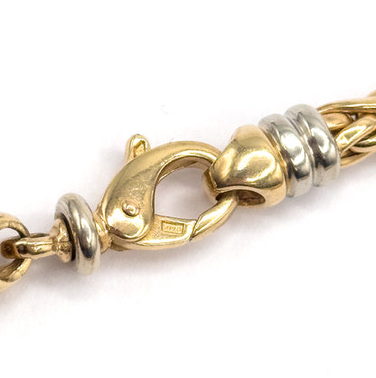 Contemporary Two-Tone Panther Head Necklace in 14K Gold