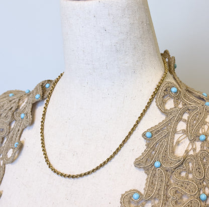 Vintage 18.25in Rope Chain in 14K Gold