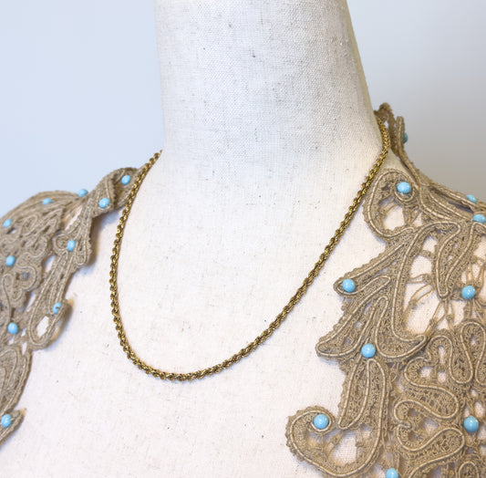 Vintage 18.25in Rope Chain in 14K Gold