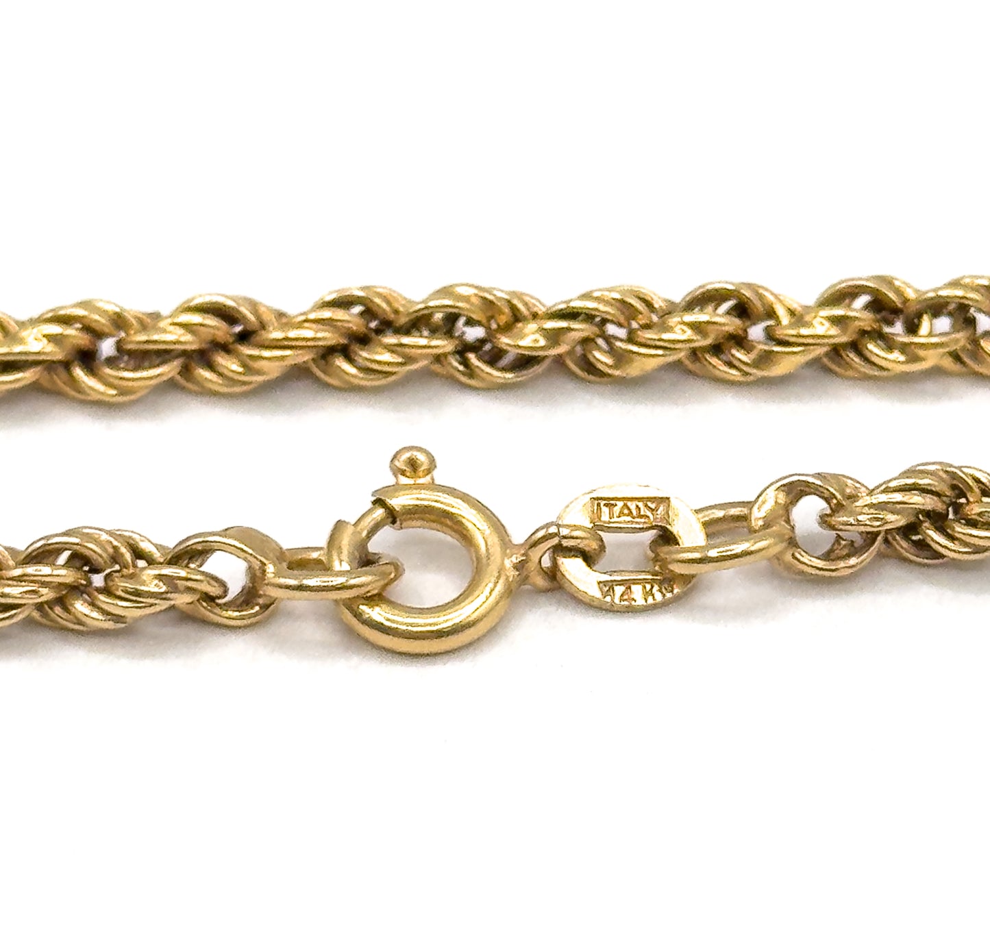 Vintage 18.25in Rope Chain in 14K Gold